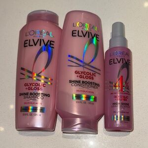 Never used L'Oréal Elvive Glycolic + Gloss Pink Shine Boosting Set